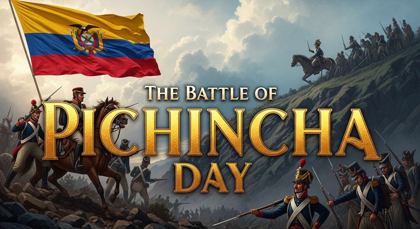 Battle of Pichincha Day: Ecuadorian Independence Celebration with Soldiers & Flag - Feature Image May 572