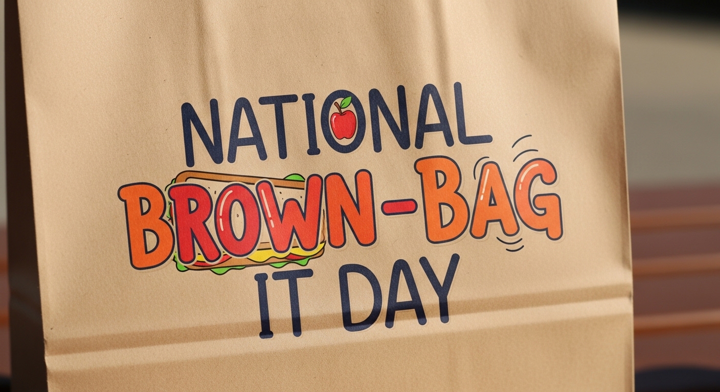 National Brown-Bag It Day Message on a Lunch Container - Feature Image May 584