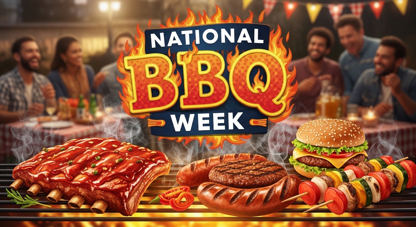 National BBQ Week: Grilling Festivities with Ribs, Burgers, Sausages, & Veggie Skewers for Celebratory Gatherings. - Feature Image May 596