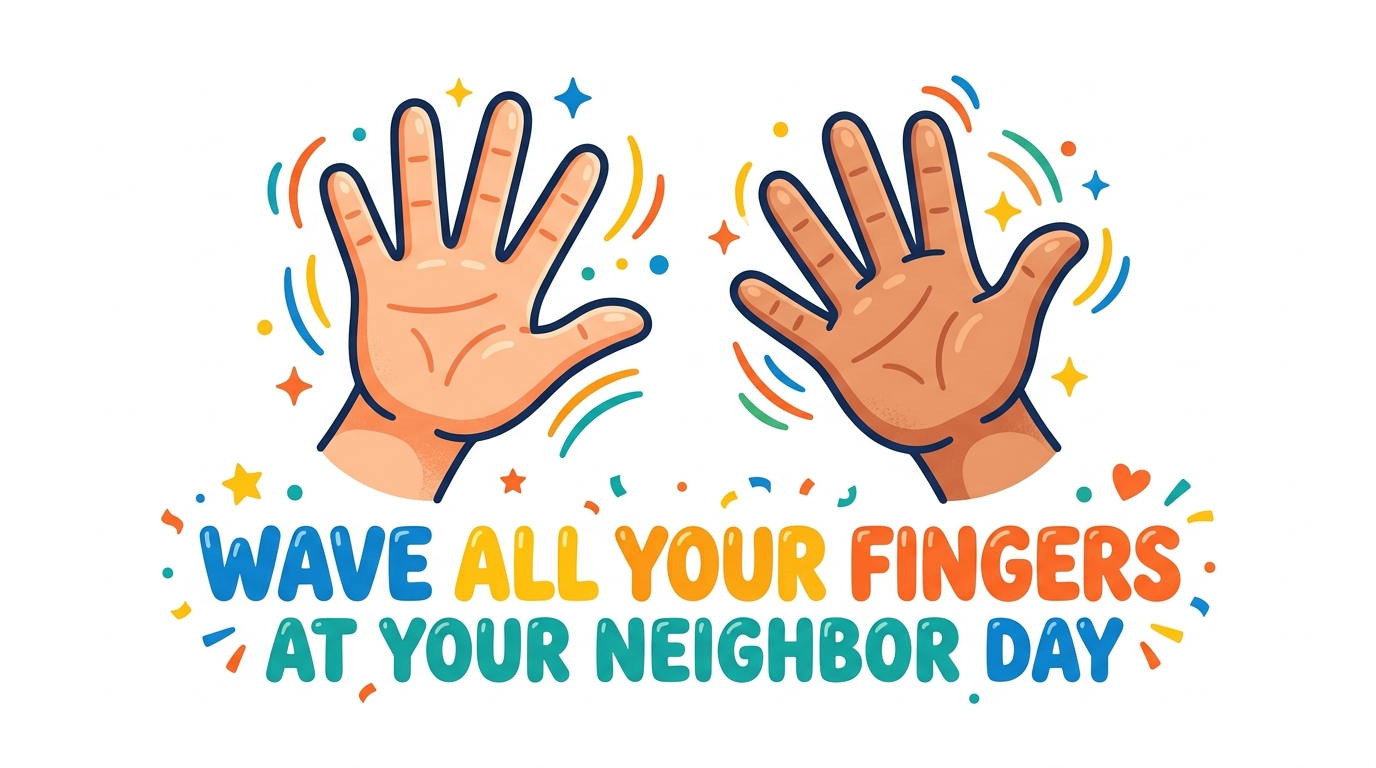 "Wave All Your Fingers at Your Neighbor Day" Greeting Design - Feature Imagefeb 07 1