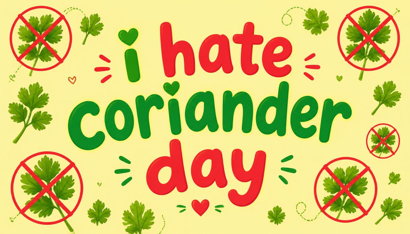 I Hate Coriander Day