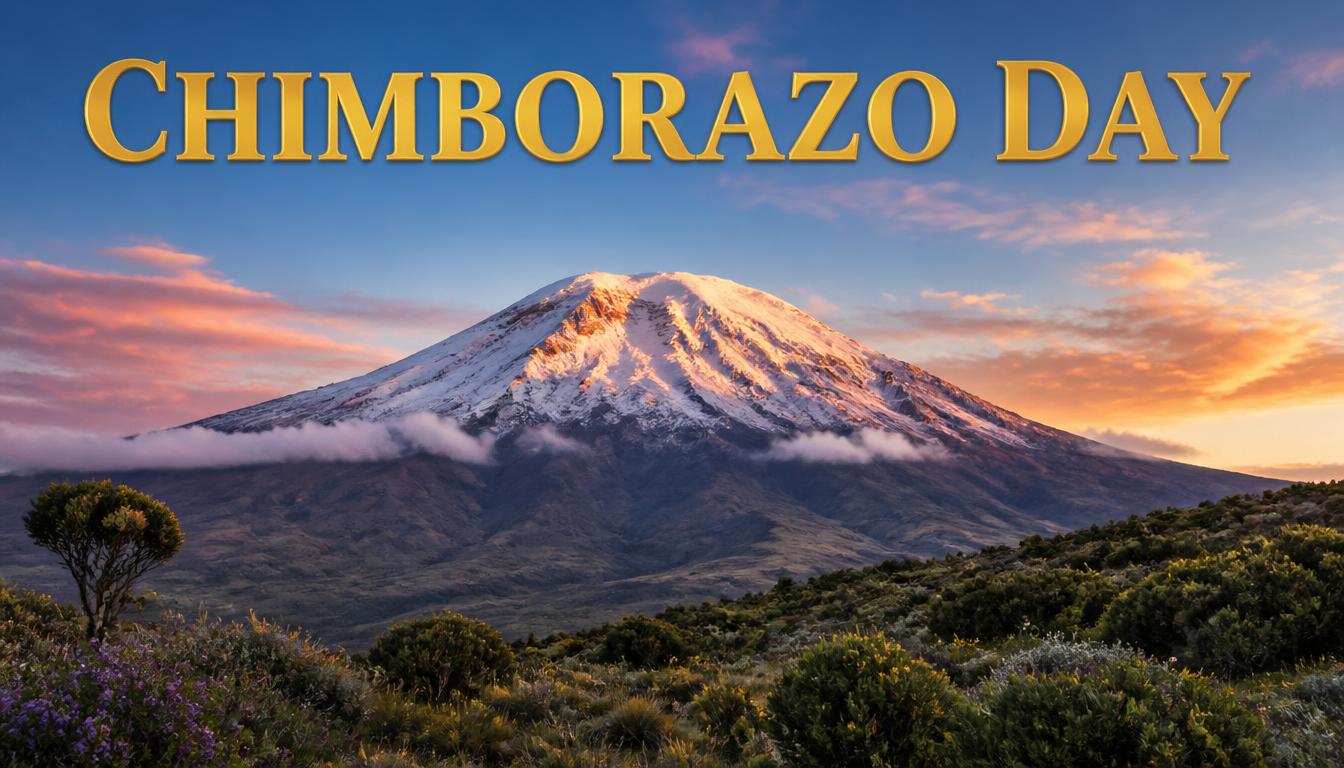 Chimborazo Day: Radiant Mountain Peak and Vivid Sunset Sky - Feature Image June 110