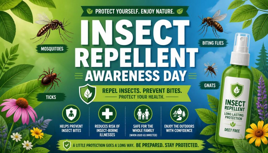 Insect Repellent Awareness Day: Protect Family Outdoors, Prevent Bites from Mosquitoes, Ticks, Flies - Feature Image June 112
