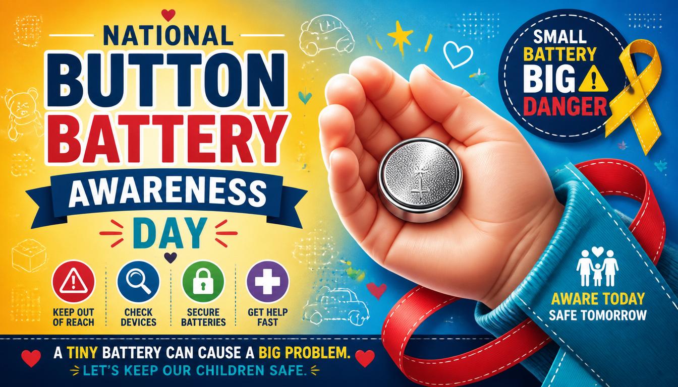 Button Battery Awareness Day: Child Safety, Danger, Prevention & Health Campaign - Feature Image June 229