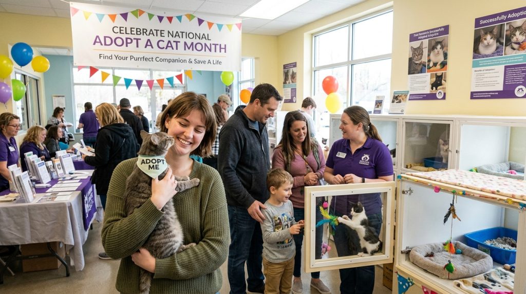 National Adopt A Cat Month