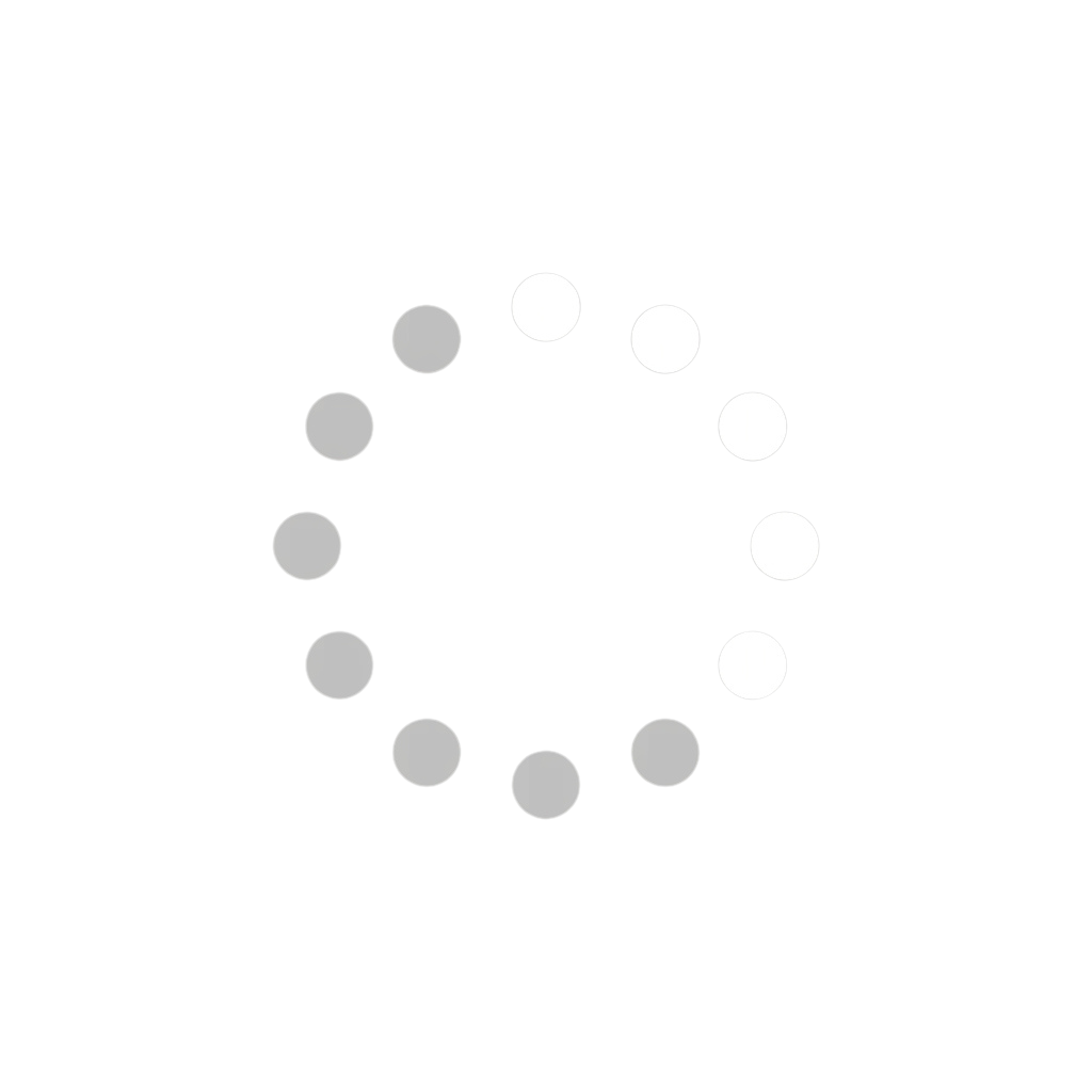 Nine evenly spaced white dots arranged in a circular pattern on a black background