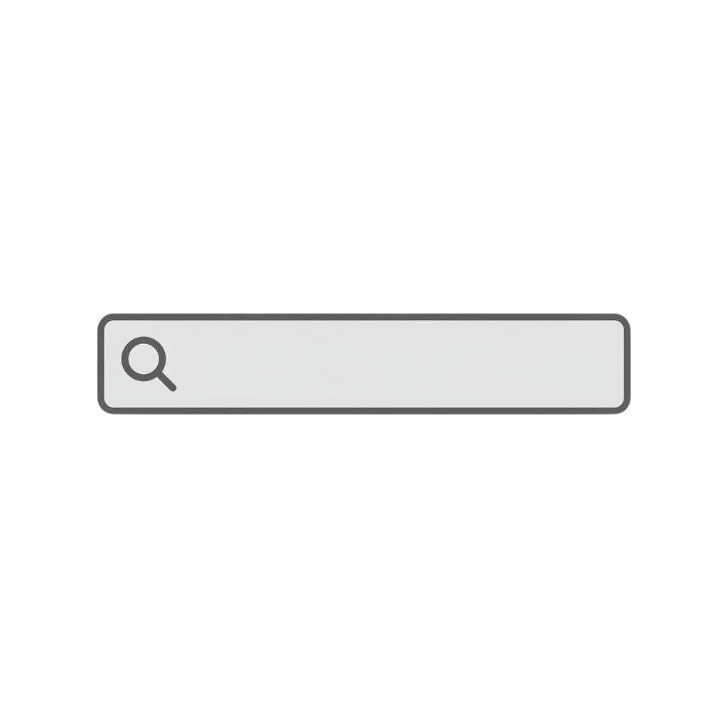 Modern search bar with a magnifying glass icon inside