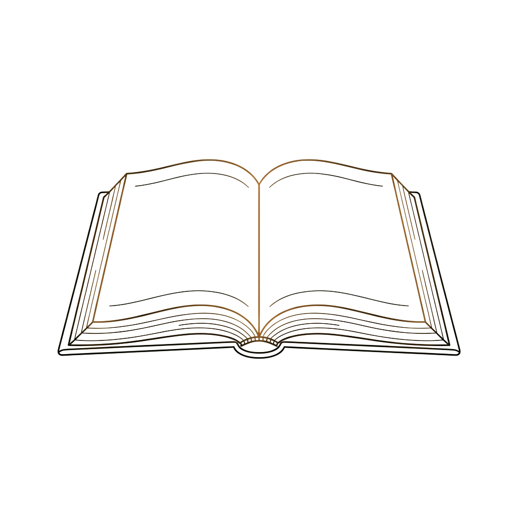 An open book with golden light rays emanating from its pages against a dark background