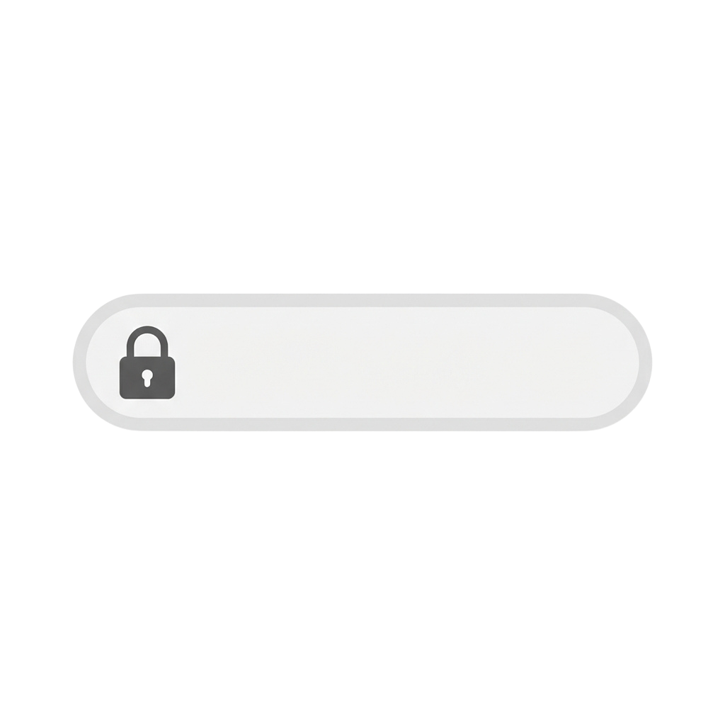 A white rectangular input field with a closed lock icon on the left side