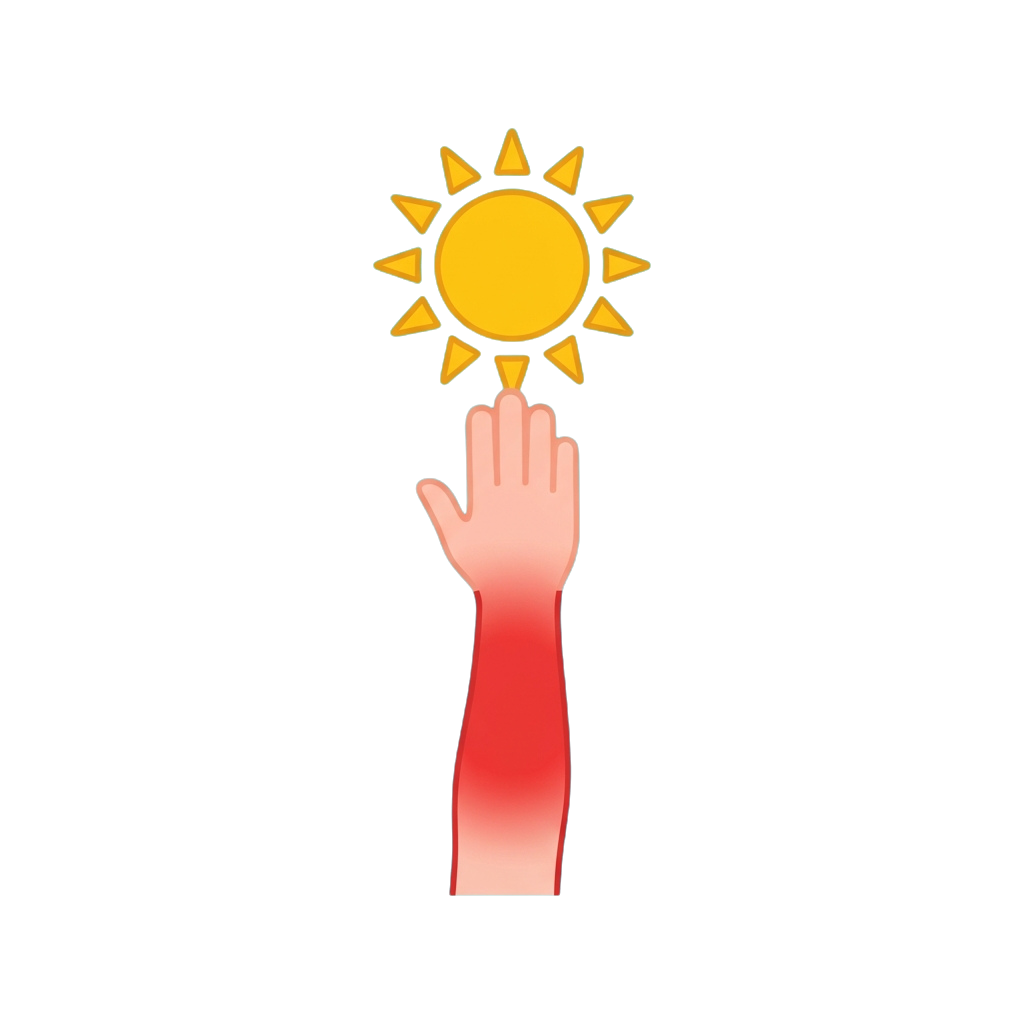 A hand reaching upward to touch a smiling sun icon against a black background
