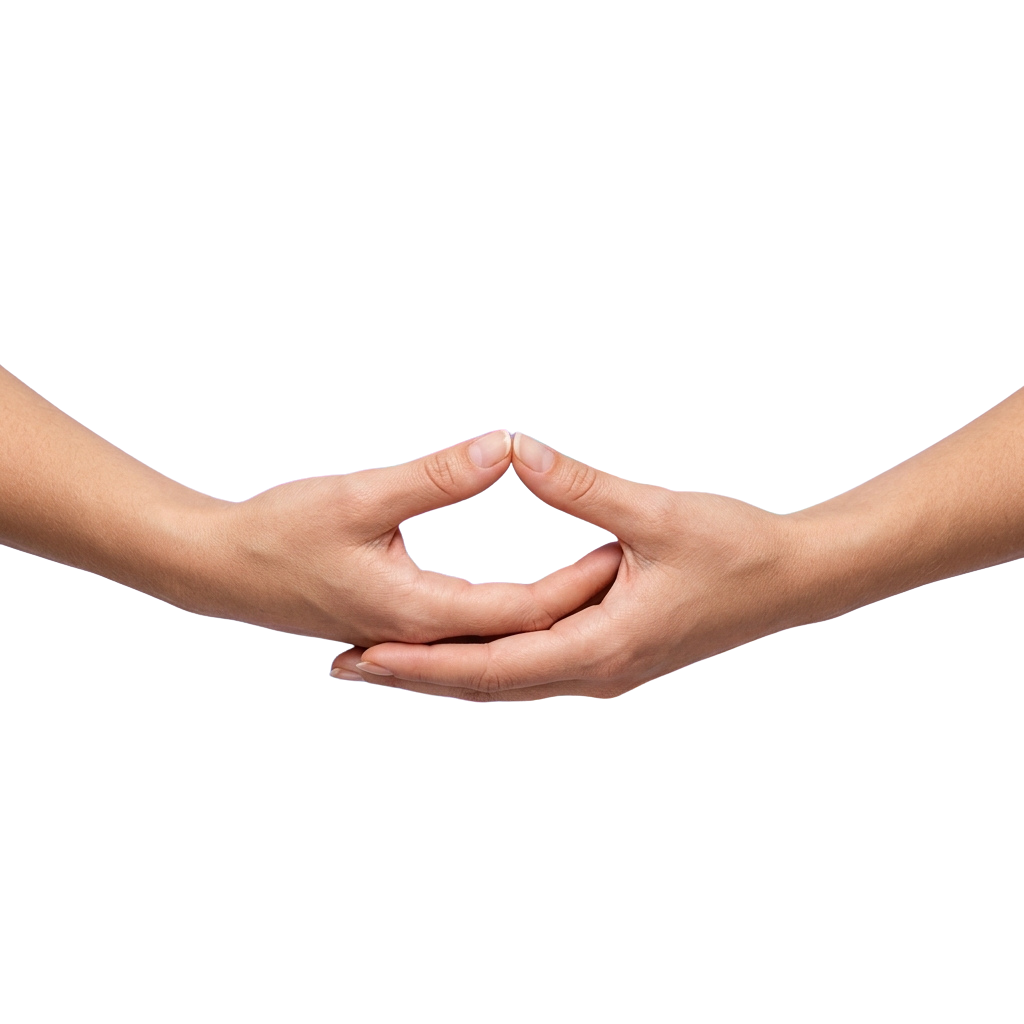 Two hands forming a heart shape with fingertips touching