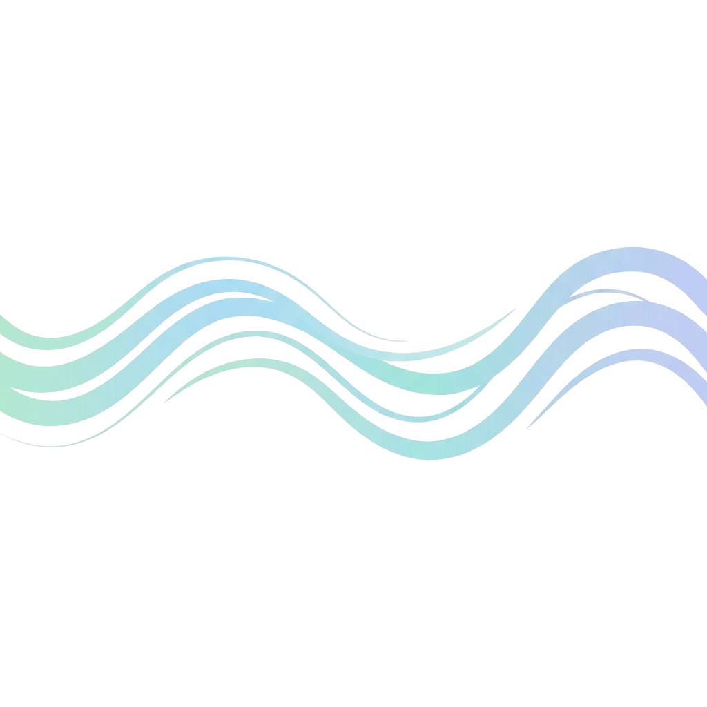 Smooth wavy lines in gradient blue tones on a dark background