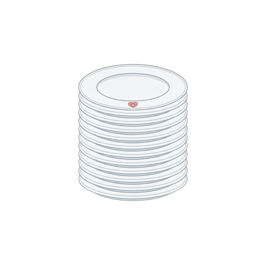 A white corrugated plastic pipe with a small red heart symbol near the top rim