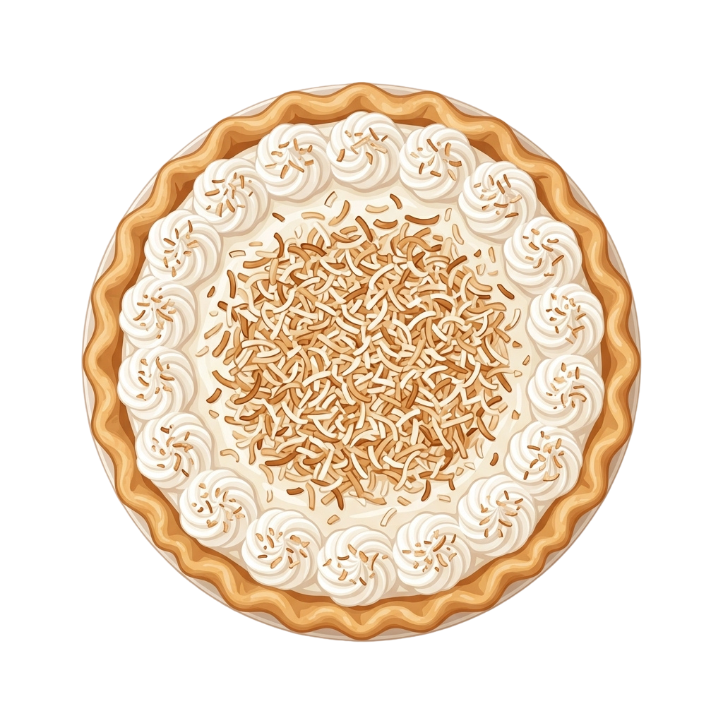 A round pie topped with cream cheese frosting swirls and sprinkled with cinnamon sugar