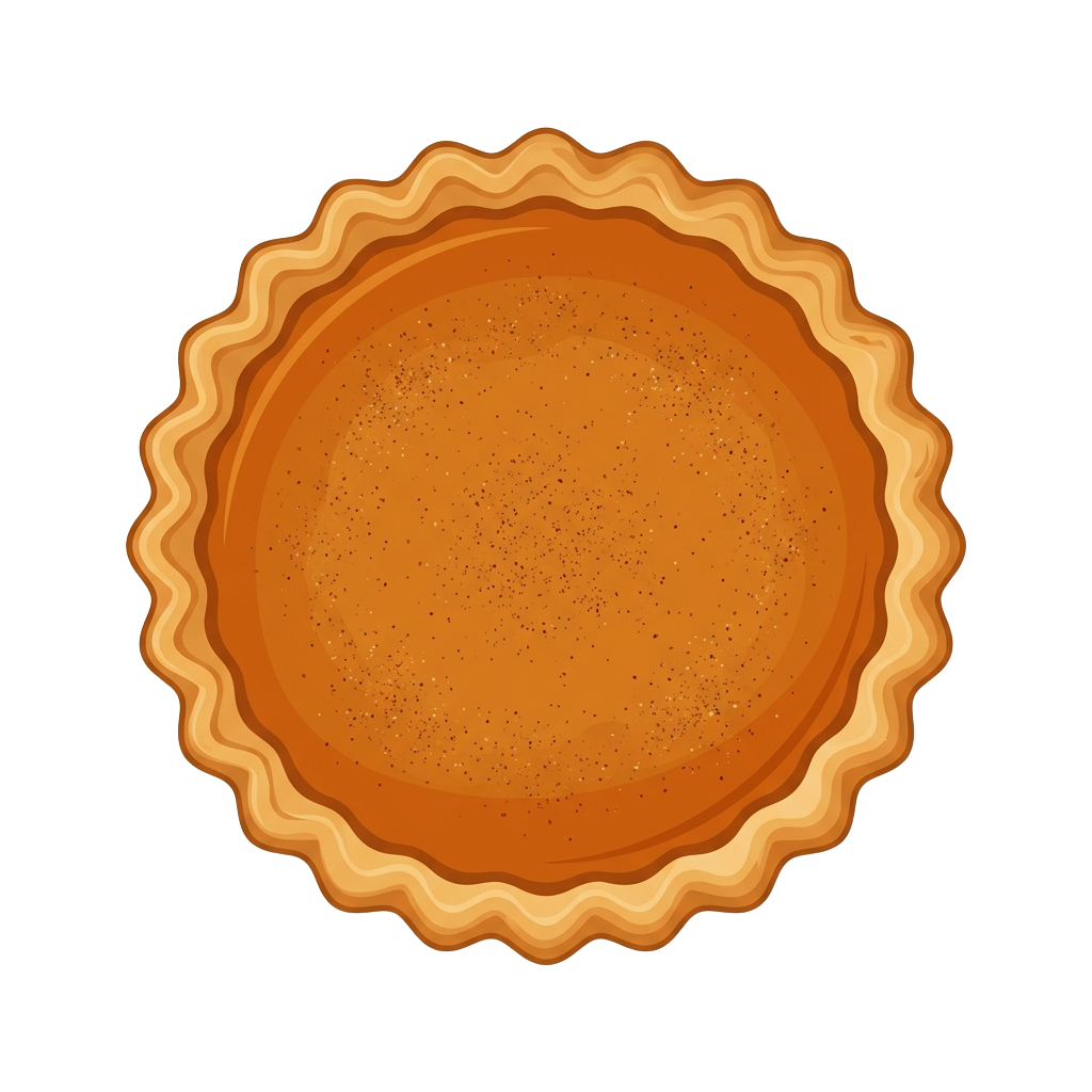 A round cheese tart with a golden, crimped pastry crust and a smooth, orange cheese filling