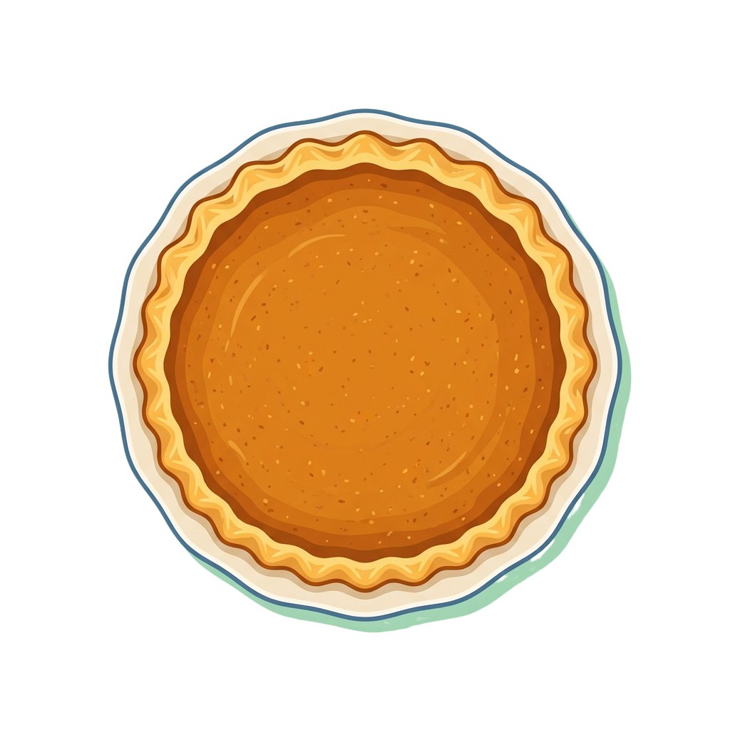 A round apple pie with a golden-brown crust and flaky edges on a dark background
