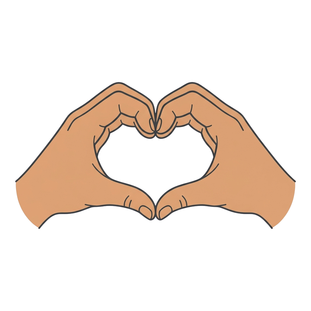 Two hands forming a heart shape with fingers and thumbs