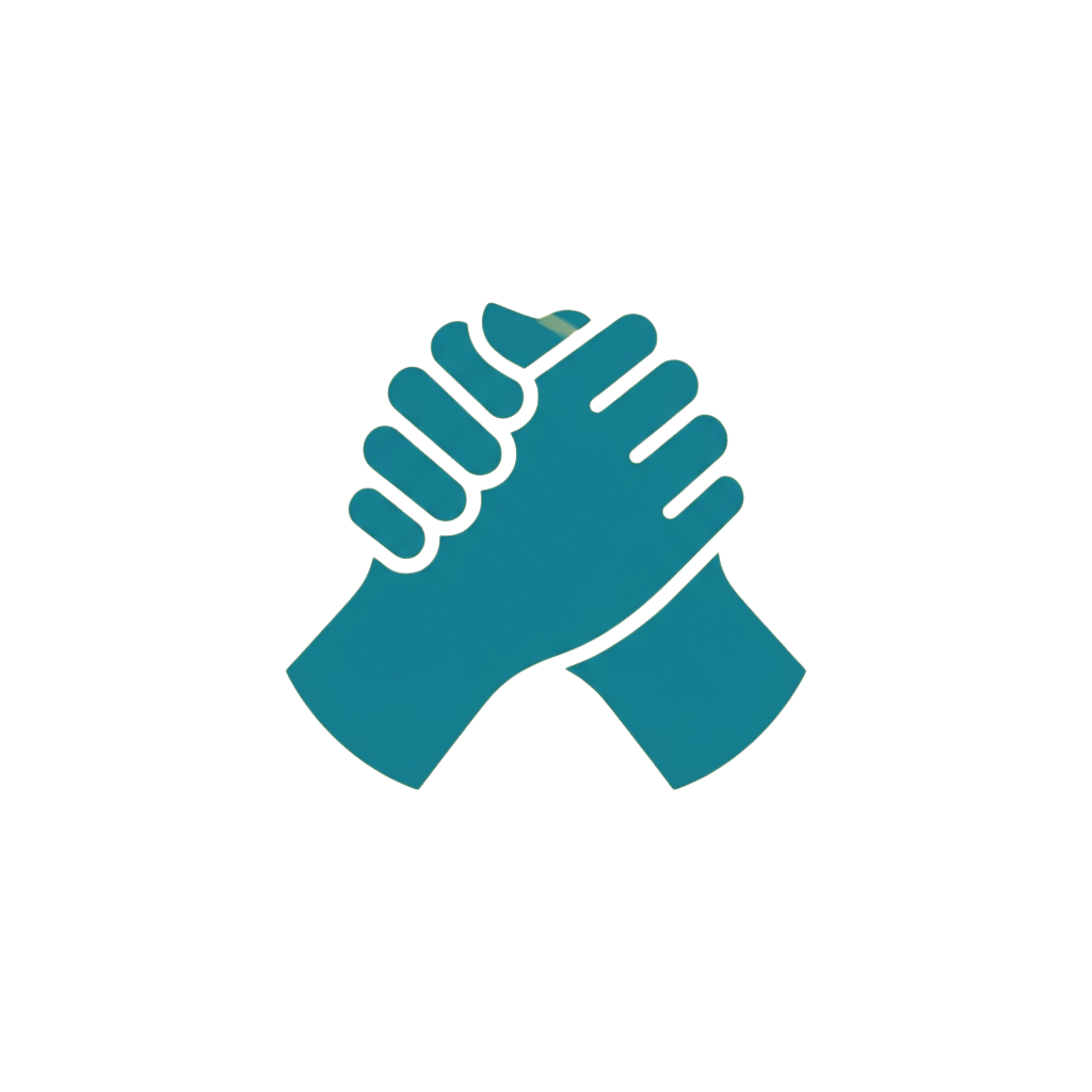 Two fists clenched together in a strong, united pose against a black background