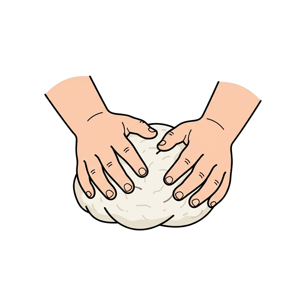 Illustration of two hands clasped together forming a heart shape