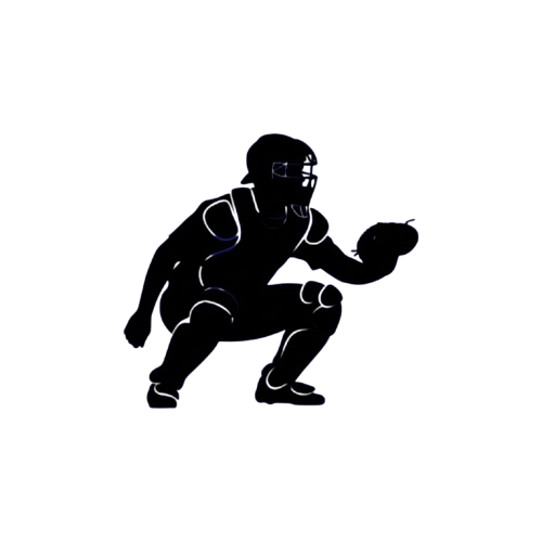 A glowing blue silhouette of a person kneeling with arms raised in a dark background