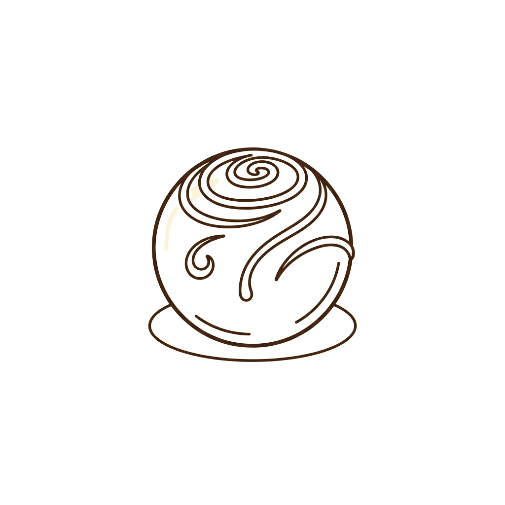 A stylized gold swirl pattern forming a rose shape on a dark background