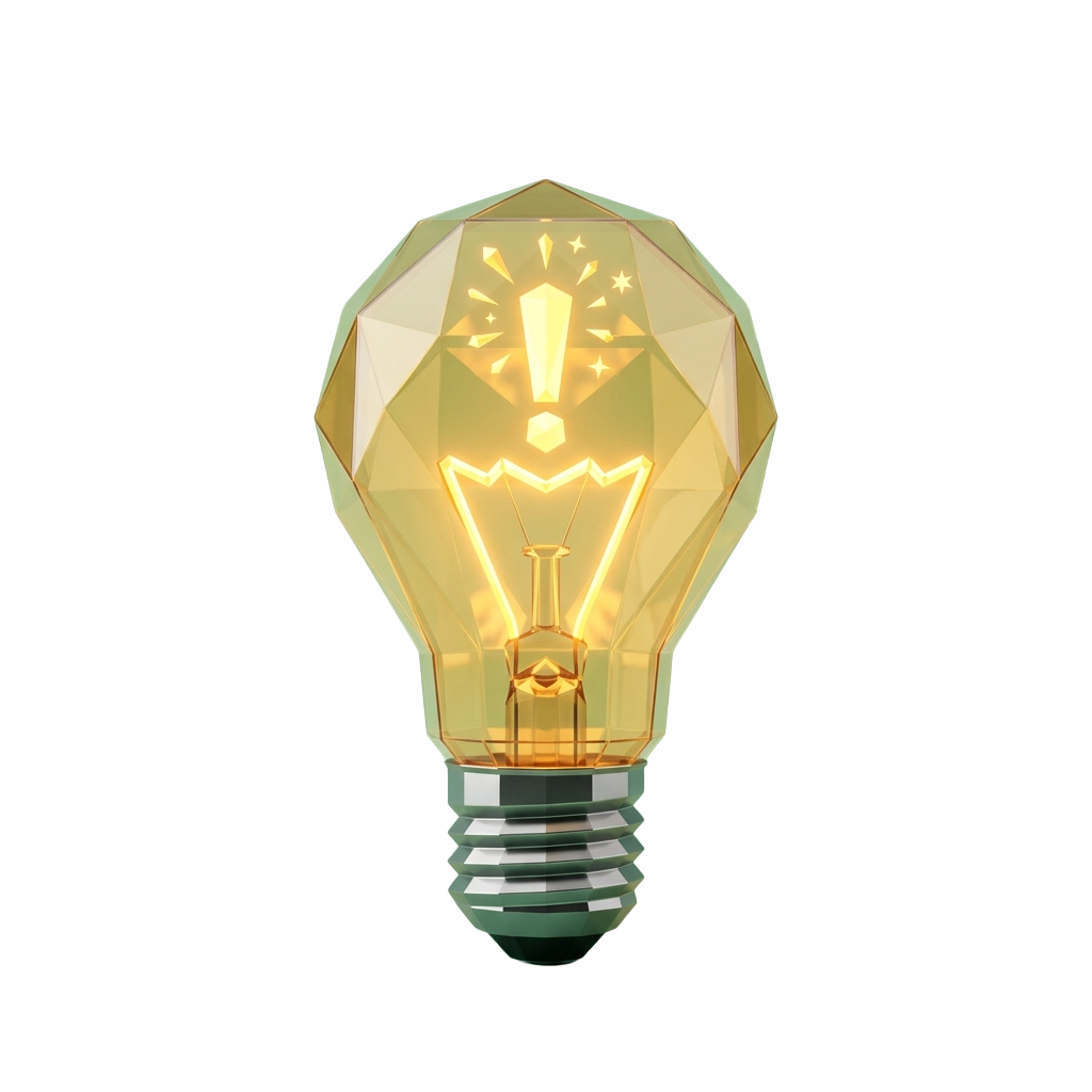 A glowing light bulb with a bright filament emitting warm yellow light against a black background