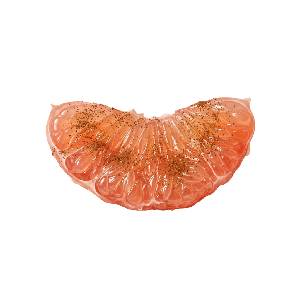 A halved blood orange showing its juicy segments and deep red interior