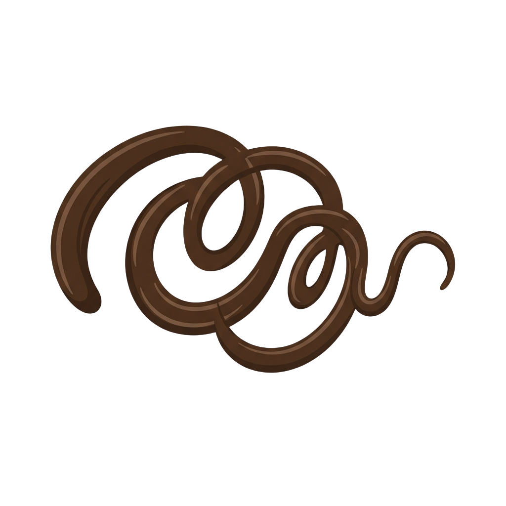 Abstract swirl pattern in rich brown color resembling melted chocolate