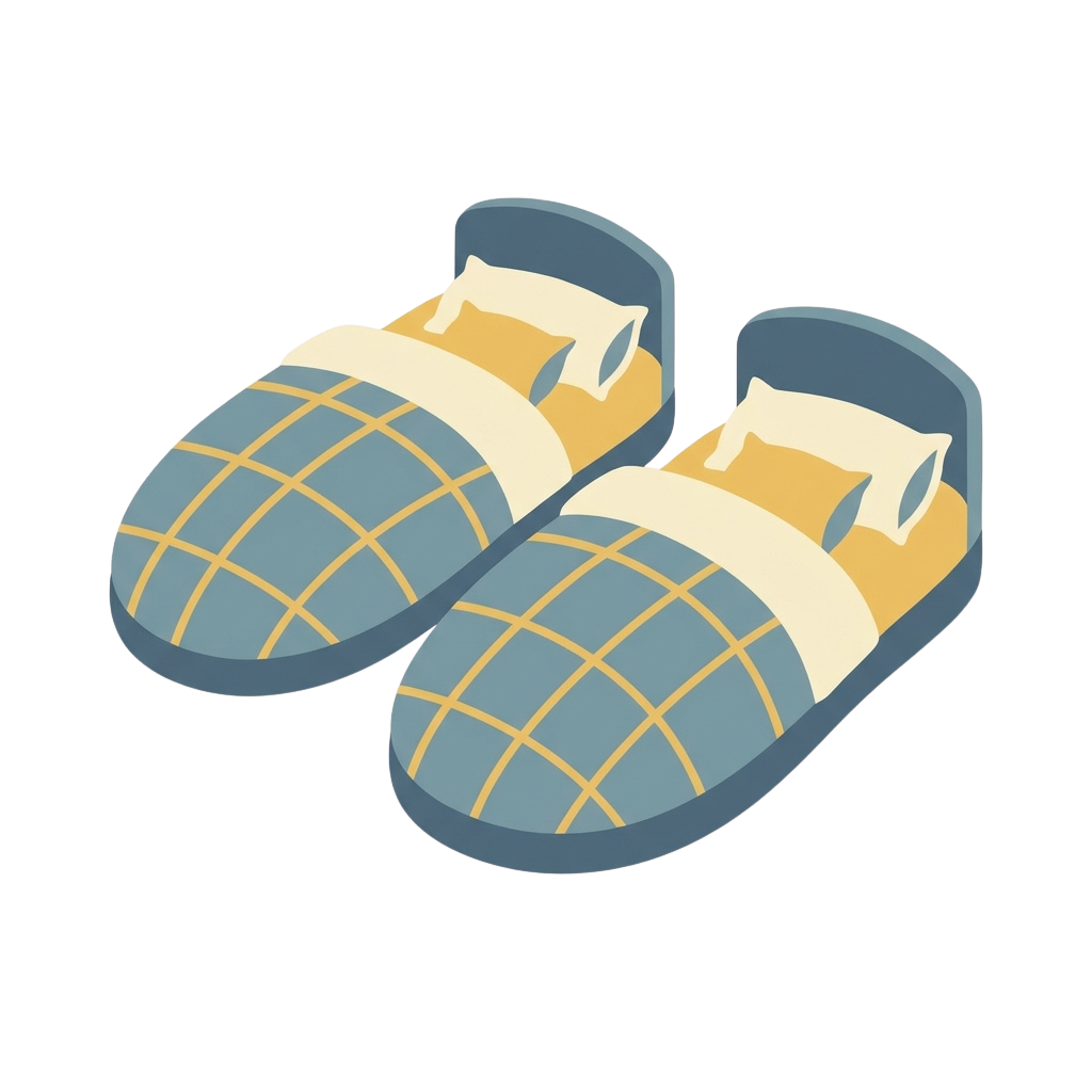 A pair of stylish indoor slippers with mesh soles and soft fabric upper