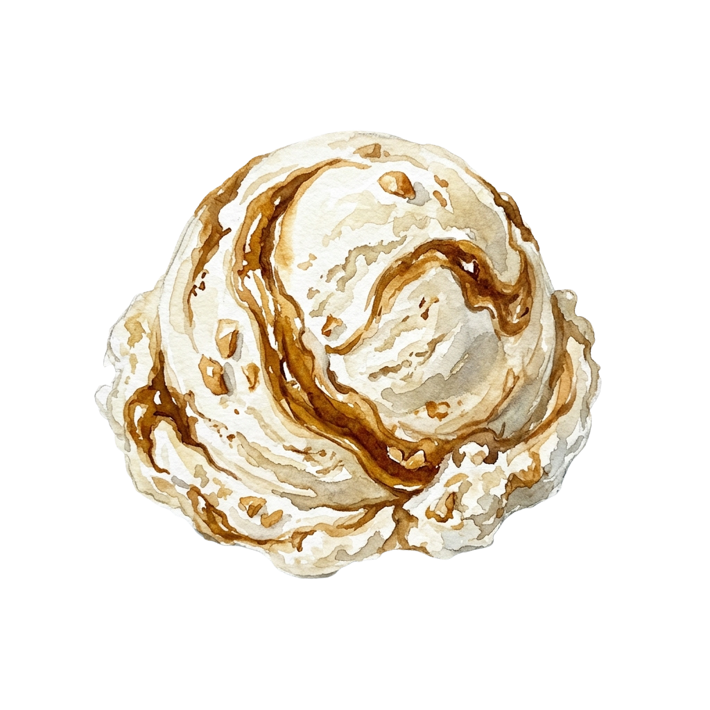 A close-up of iced coffee topped with whipped cream and a caramel swirl
