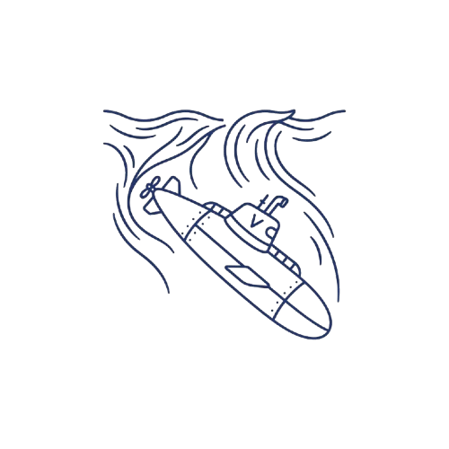 A stylized line drawing of a squid with flowing tentacles against a dark background
