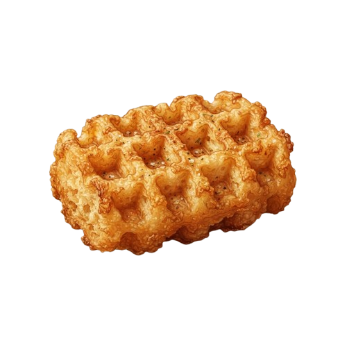 Close-up of a golden, puffy, bubble-shaped fried food item against a black background