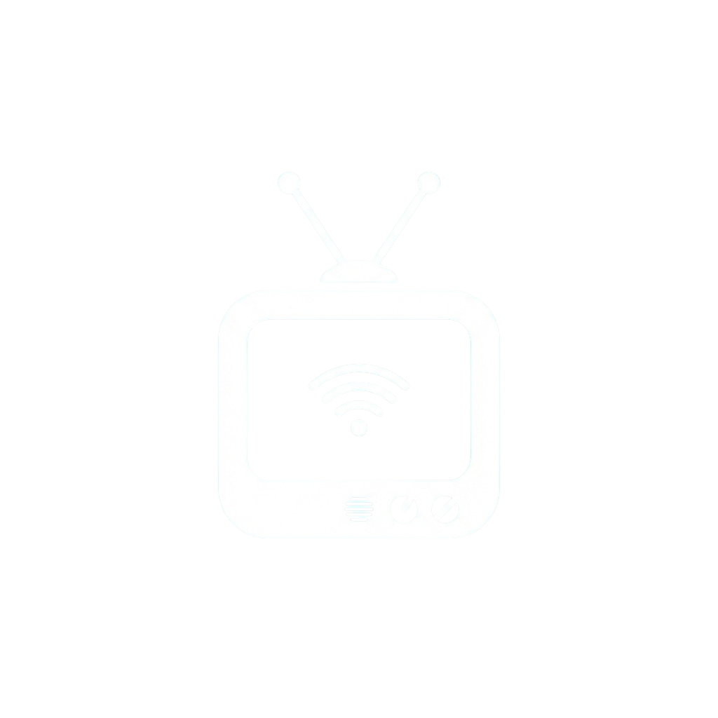 A stylized icon of a television displaying a WiFi signal symbol on its screen