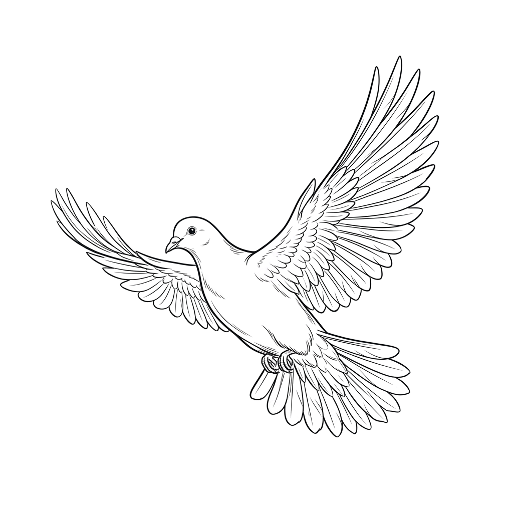 A black silhouette of a bird in flight with white highlights on wings and tail feathers against a dark background