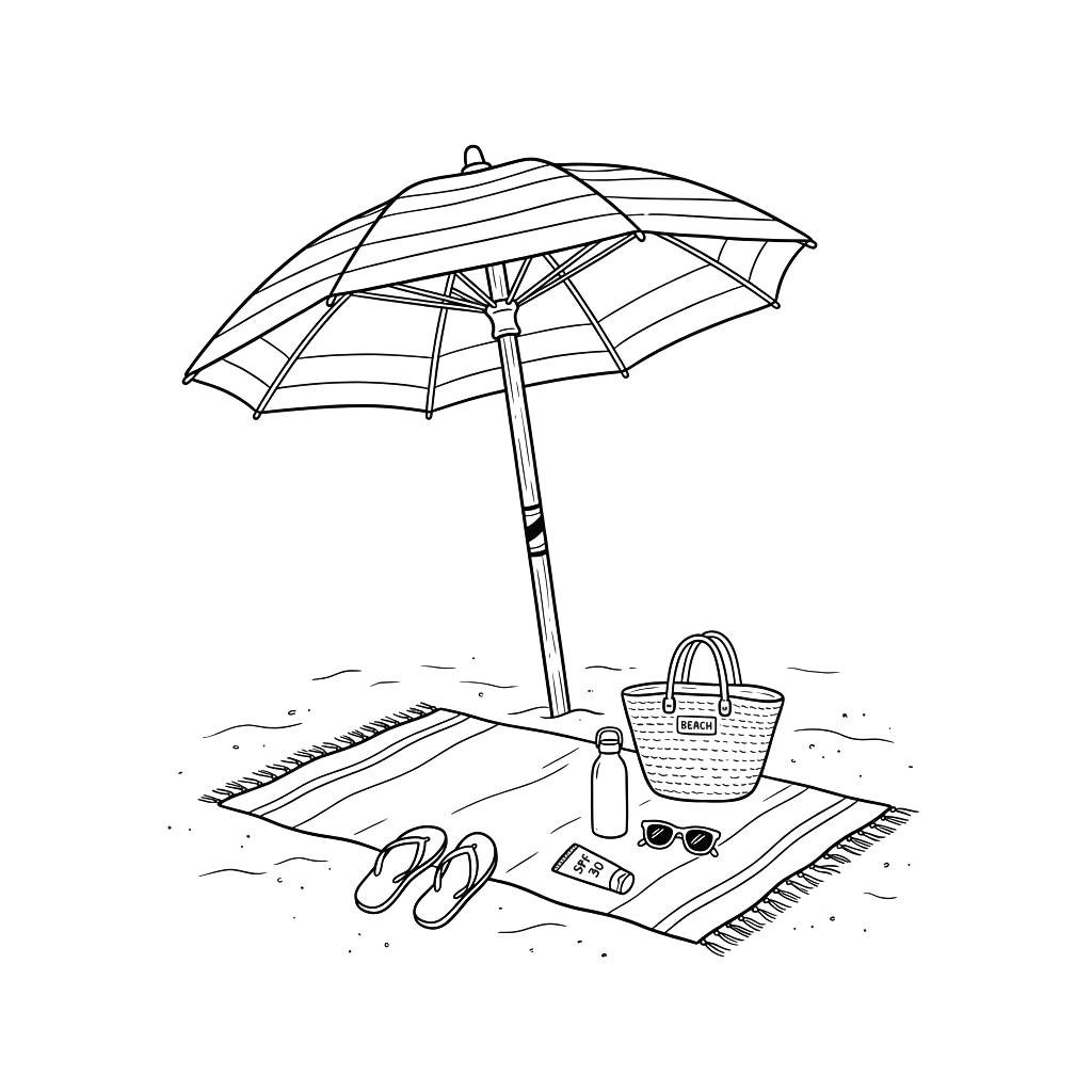 A black silhouette of an umbrella with faint white lines against a dark background.