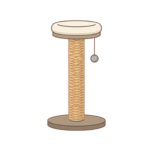 A stylish wicker side table with a round wooden top and a hanging light bulb attached to the base
