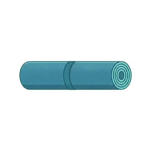 A cylindrical foam roller used for stretching and muscle massage