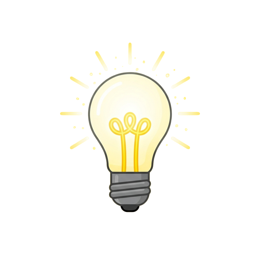 Illustration of a glowing lightbulb containing a small plant inside, symbolizing creativity and growth