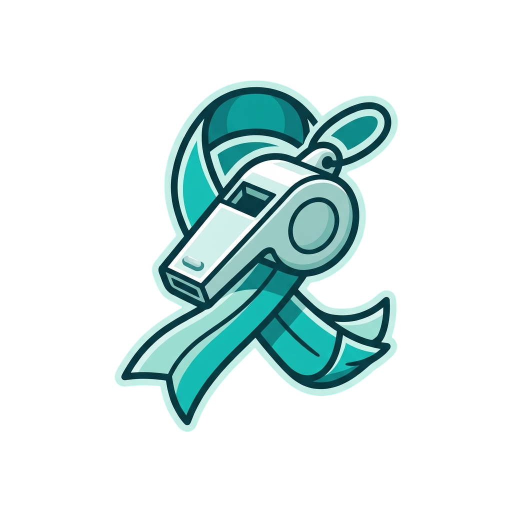 A stylized graphic of a clipper and scissors crossed over each other in teal and white colors