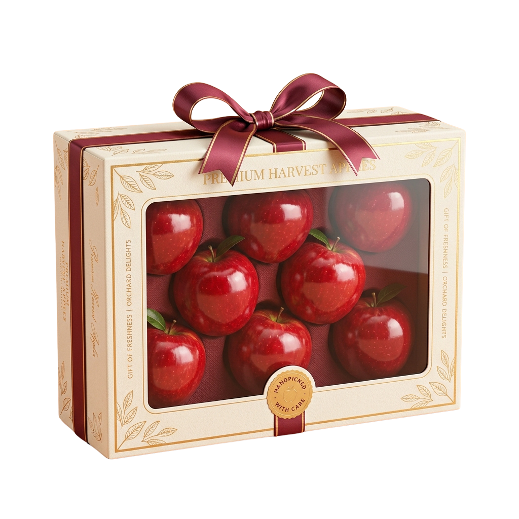 A gift box of premium red apples