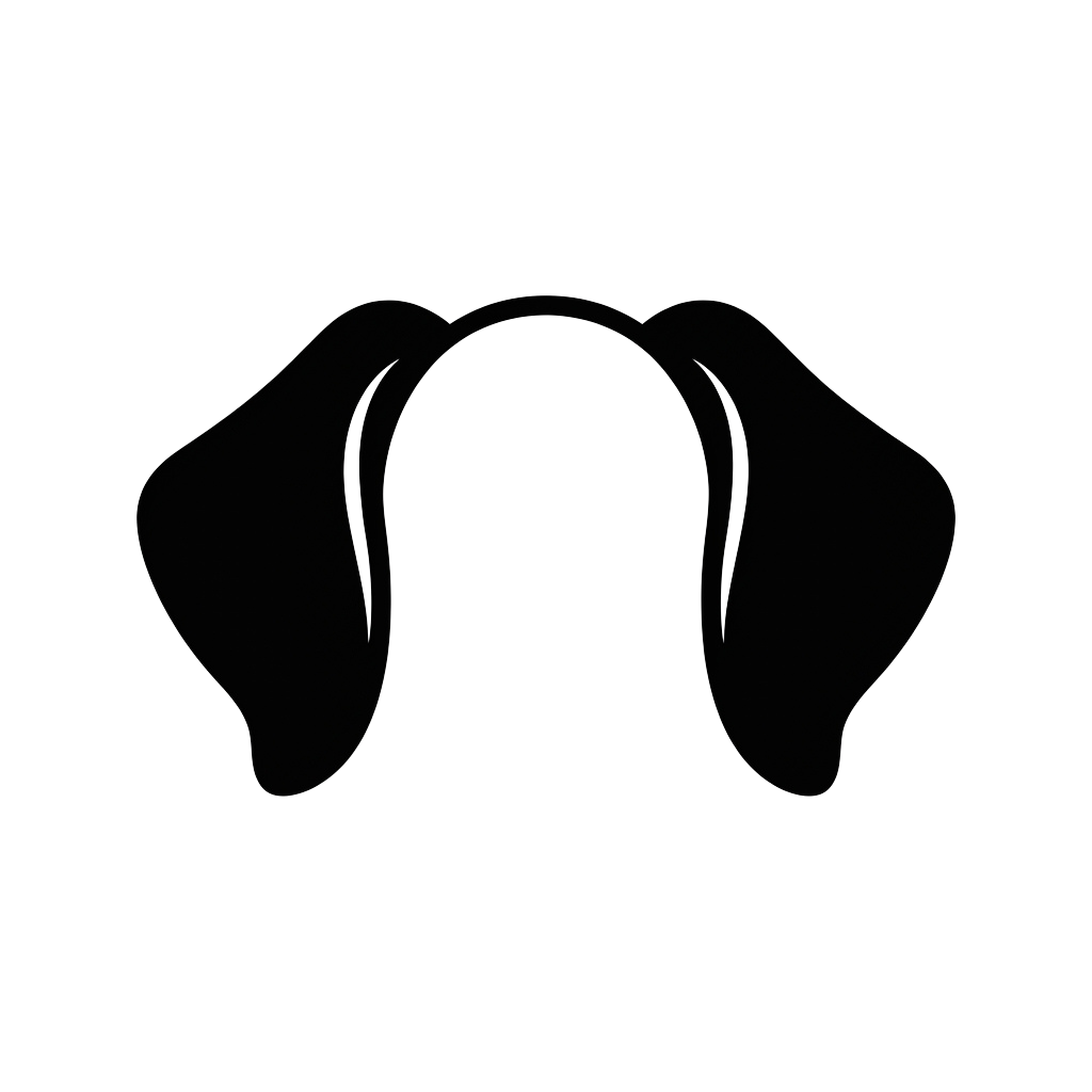 A simple line drawing of an elephant facing left against a black background