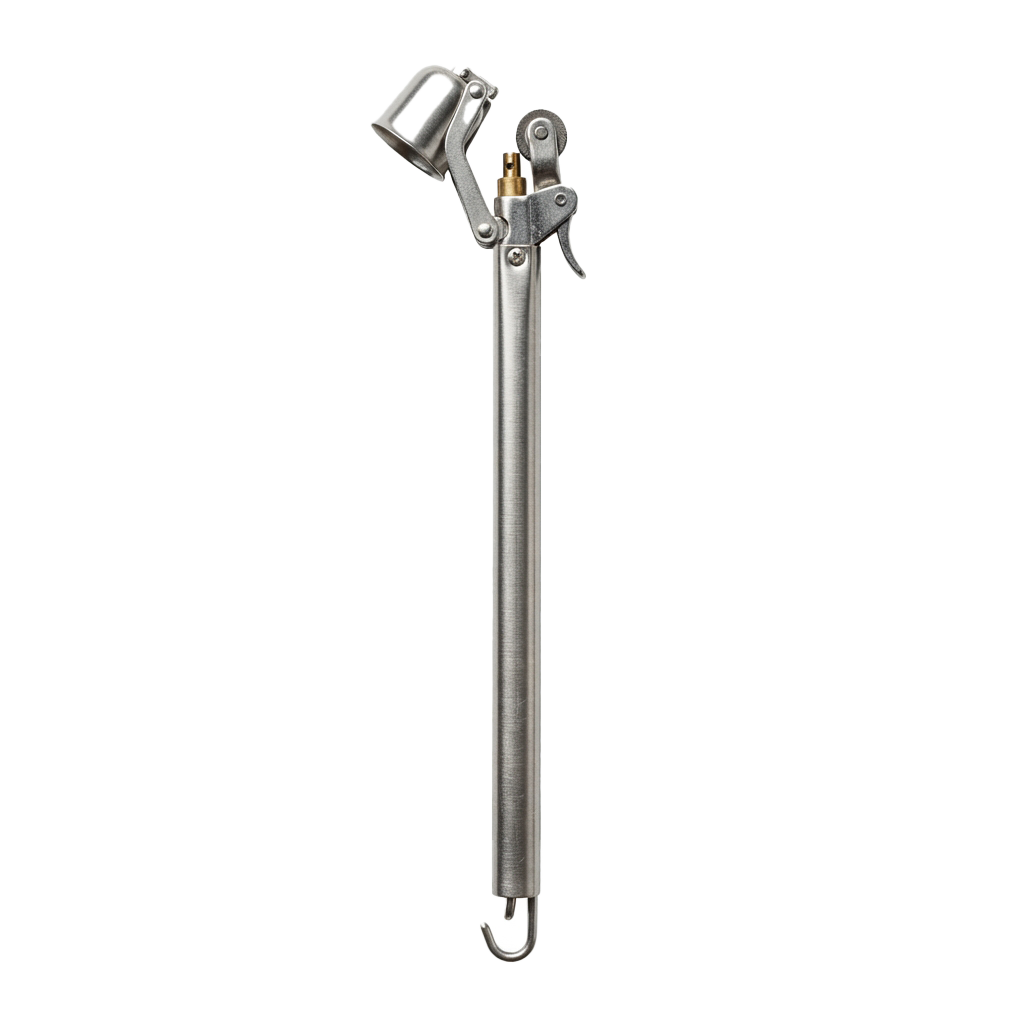Adjustable metal pole clamp with a hook and swivel attachment for securing to a vertical pole