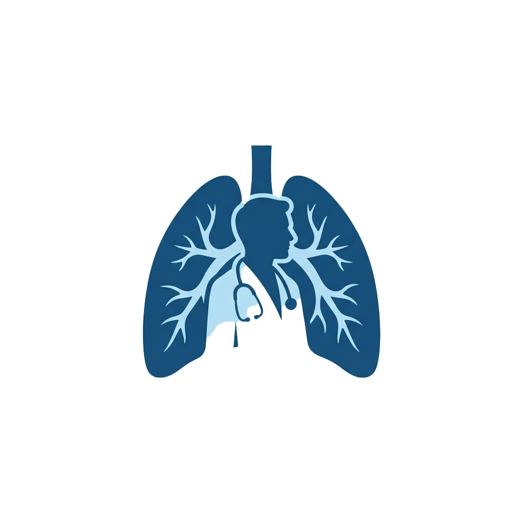 Diagram of human lungs showing bronchial tree branching and heart silhouette