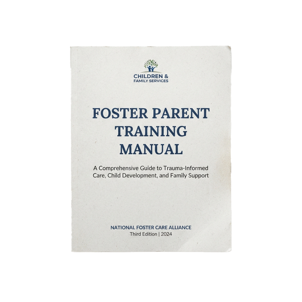 Cover of a foster parent training manual from Children and Family Services