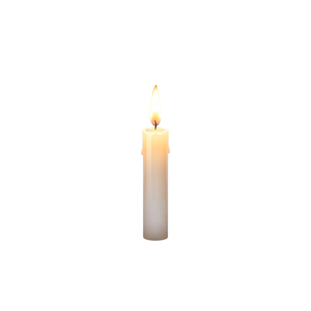 A single lit candle with a bright yellow flame against a black background