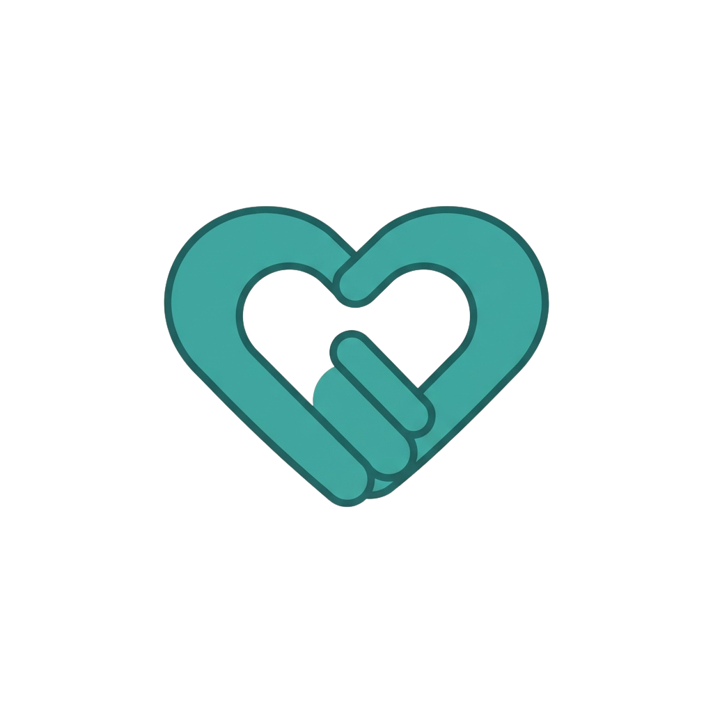 A turquoise heart shape with a padlock symbolizing secure love or connection