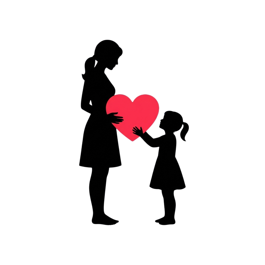 Two hands holding a bright pink heart shape against a black background