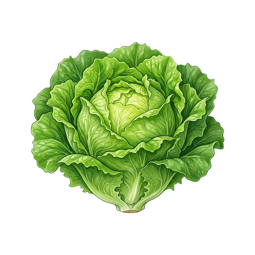 A whole head of fresh green cabbage with tightly packed leaves