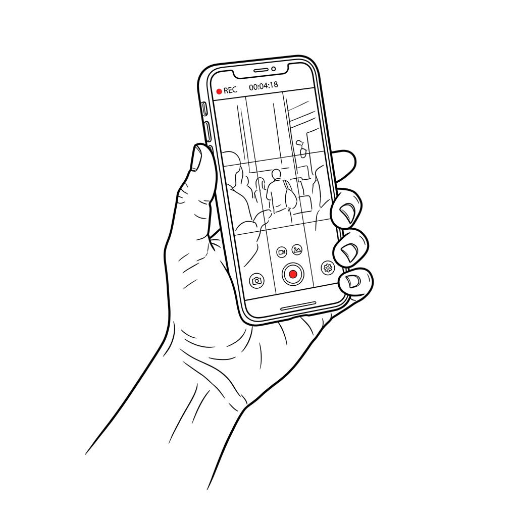 Two glowing red dots in a dark space background with faint cosmic dust patterns