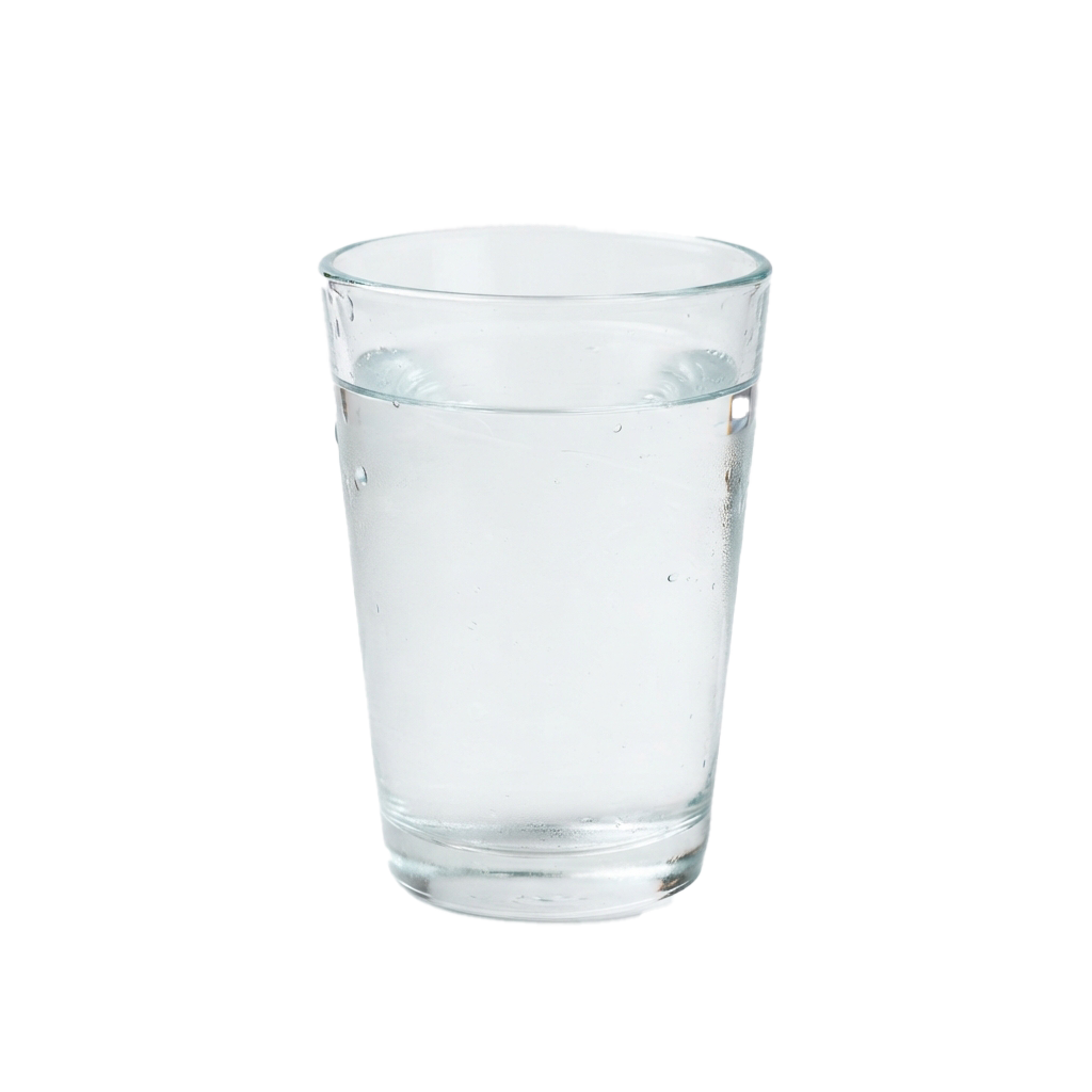 A clear plastic disposable cup filled with water against a black background